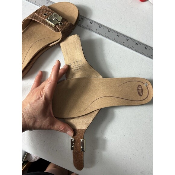 Dr. Scholl's Buckle Slide Sandal Originalist Honey Snake Sz 6 - Picture 7 of 14